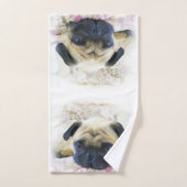 Roze badhanddoekset voor honden bad handdoek (Handdoek)