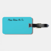 Roze Bagagelabel voor Vacatie met Flamingo (Achterkant horizontaal)