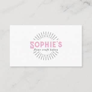 Roze Baker Bakery Logo Visitekaartje