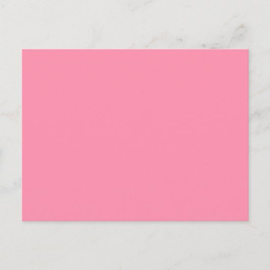 Roze Baker-Miller (vaste kleur) Uitnodiging Briefkaart (Voorkant)