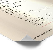 Roze bakkerij Glitter Drip Gold Menu Prijslijst Poster (Hoek)