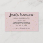 Roze Bakkerij Patisserie Loyaliteit Trouwtaart Visitekaartje (Achterkant)