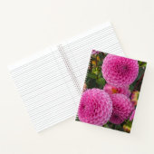 Roze Bal Dahlia's Bloemen Notitieboek (Binnen)