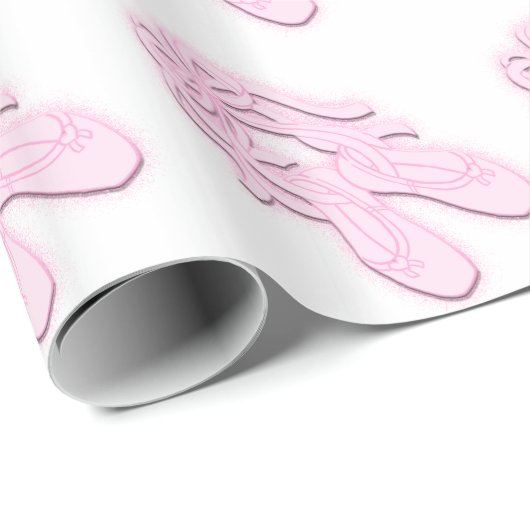 Roze baletslippers cadeaupapier (Rol Hoek)
