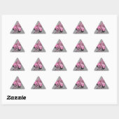 Roze baletslippers driehoek sticker (Vel)