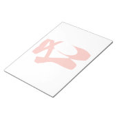 Roze baletslippers notitieblok (Schuin)