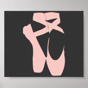 Roze baletslippers poster