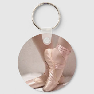 Roze baletslippers sleutelhanger