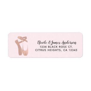 Roze Baljurkslippers Ballerina Roségoud Dans Etiket