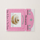 Roze balk in de Oven New Baby onderweg Legpuzzel (Horizontaal)