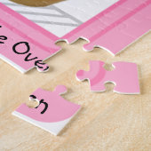 Roze balk in de Oven New Baby onderweg Legpuzzel (Zijkant)