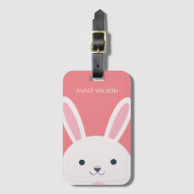 Roze ball Cute Bunny Cartoon op maat