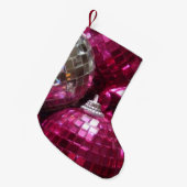 Roze ballen kerstsok kleine kerstsok (Voorkant (Hangend))