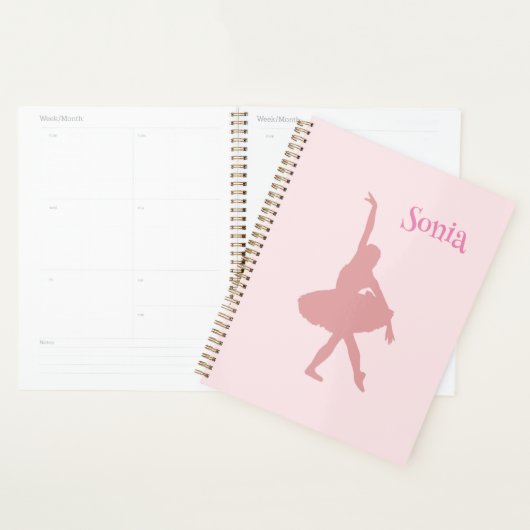 Roze Ballerina Ballet Dancing School Planner (Display)