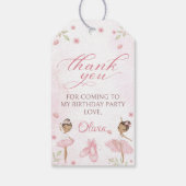 Roze Ballerina Ballet Verjaardag Gift Labels Cadeaulabel (Achterkant)