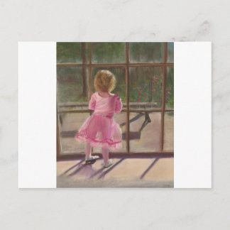 roze ballerina briefkaart