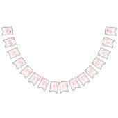 Roze ballerina gelukkig verjaardag meisje bunting  vlaggetjes (Alle)