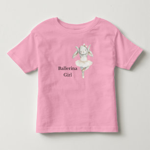 Roze Ballerina Meisje Konijn in Tutu Kinder Shirts