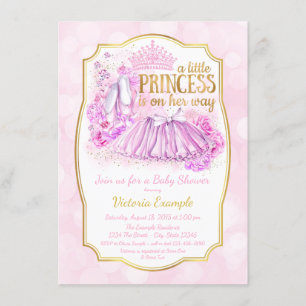 Roze Ballerina Prinses Baby Shower Uitnodiging
