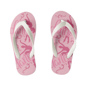 Roze Ballerina Silhouette Dancer Kinder Teenslippers