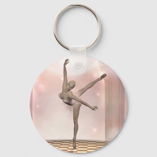 roze ballerina sleutelhanger (Voorkant)