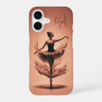 Roze Ballerina Spetters Aangepaste Initialen Balle