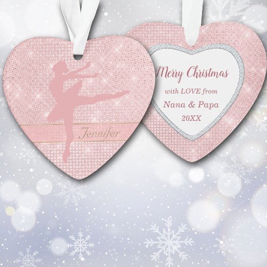 Roze Ballerina Star Lights Ornament