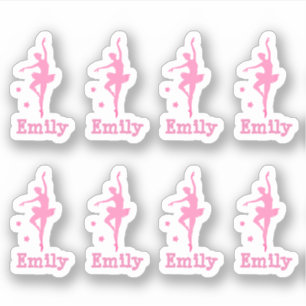 roze ballerina sticker