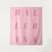 Roze Ballerina Text Design for Ballet Dancers Wandkleed (Voorkant)