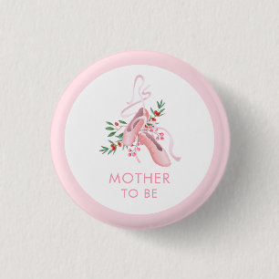 Roze Ballerina Tutu Koude Moeder Wordt Baby Shower Ronde Button 3,2 Cm