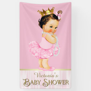 Roze Ballerina Tutu Parel Meisje Baby Shower Spandoek