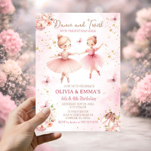 Roze Ballerina TuTu Zus Sibling Feest Kaart