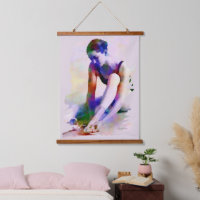 Roze Ballerina Waterverf Hedendaagse Kunst