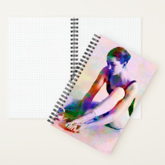 Roze Ballerina Waterverf Hedendaagse Kunst Notitieboek