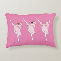 Roze ballerina's kussen