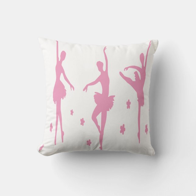 Roze Ballerina's Kussen (Voorkant)