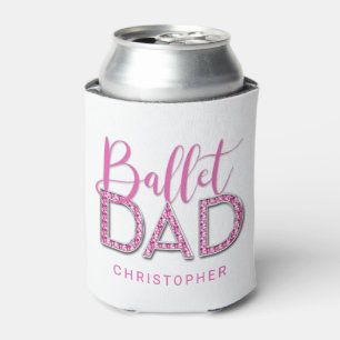 Roze Ballet Dans Papa Sparkle Diamond Chrome Blikjeskoeler