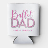 Roze Ballet Dans Papa Sparkle Diamond Chrome Blikjeskoeler (Voorkant)