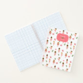 Roze Ballet Danseressen Dansend Patroon Meisje Notitieboek (Binnen)