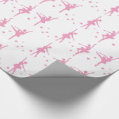 Roze Ballet Dansers Cadeaupapier (Hoek)