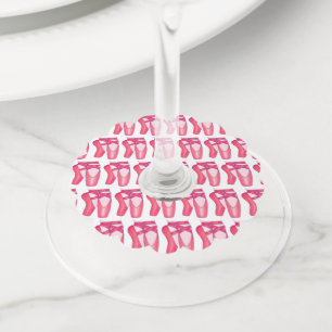Roze ballet Pointe schetst Overweging Dance Baller Wijnglaslabel