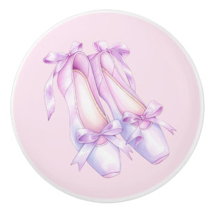 Roze Ballet Schoenen Keramische Knop