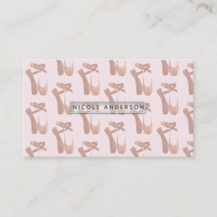 Roze ballet slipers ballerina roze goud dansen visitekaartje