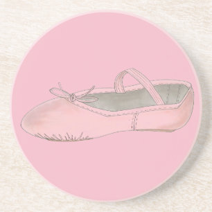 Roze ballet Slipper Ballerina Dance Teacher Zandsteen Onderzetter