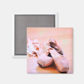 Roze ballet Slipper Pointe Shoes Dance Sjabloon Magneet (Voorkant / Achterkant)