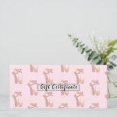Roze ballet Slippers Ballerina Gift Certificate (Staand voorkant)