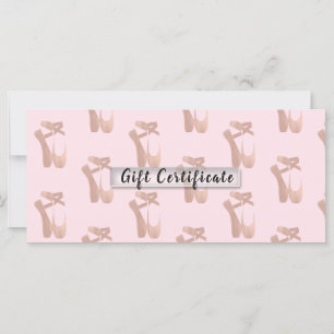 Roze ballet Slippers Ballerina Gift Certificate