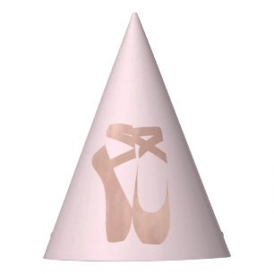 Roze ballet Slippers Ballerina Roos Gold Party Feesthoedjes