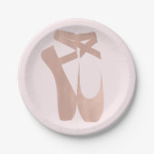 Roze Ballet Slippers Ballerina Verjaardagsfeest Papieren Bordje