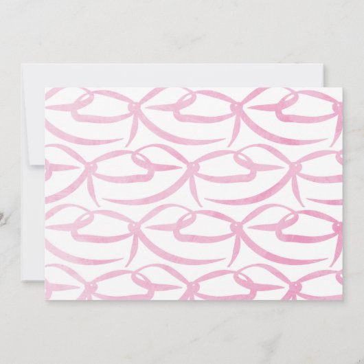 Roze Ballet Slippers Verjaardagsfeest Uitnodiging (Achterkant)